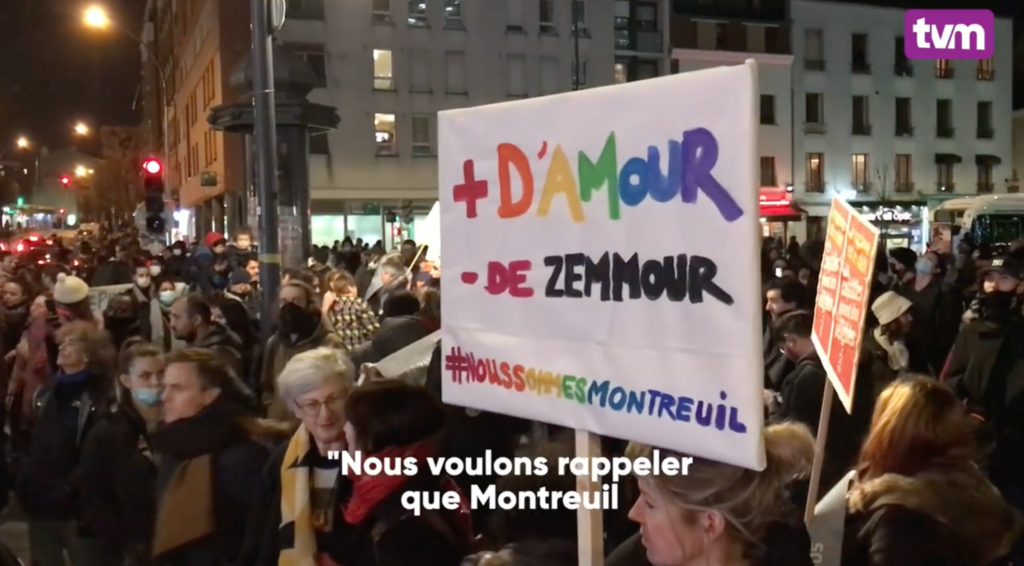 Manifestation anti-Zemmour à Montreuil